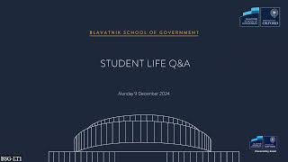 Master of Public Policy – Student Life Q&A livestream