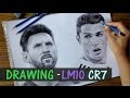 easy drawing ideaPencil Messi And Ronaldo Drawing- Drawing