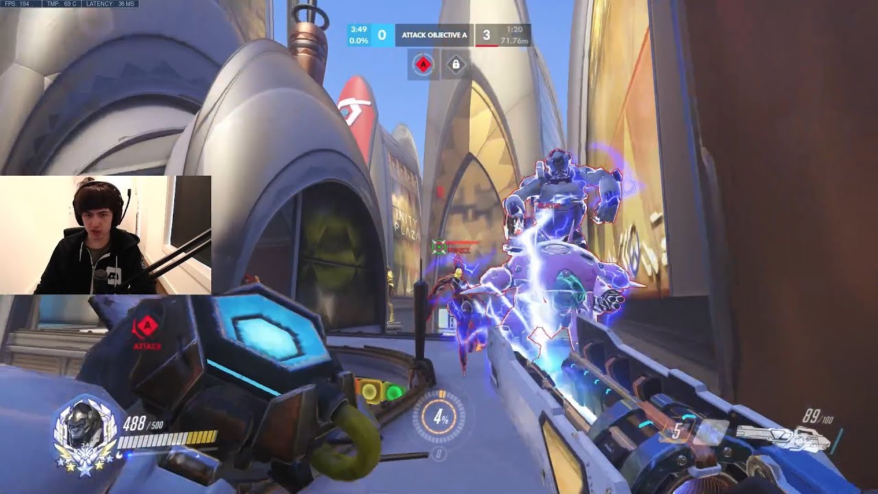 #34! SUPER INSANE WINSTON GAMEPLAY OVERWATCH SEASON 35 TOP 500