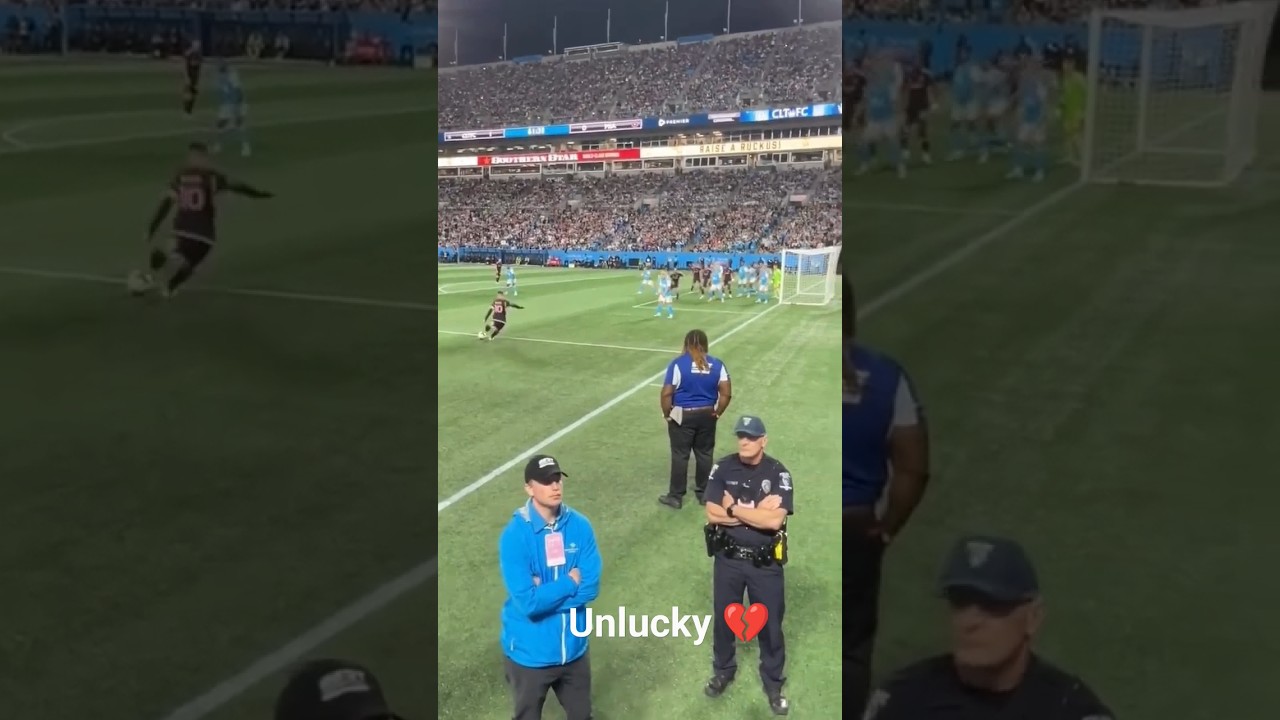 Lionel Messi unlucky free kick vs Charlotte 💔 