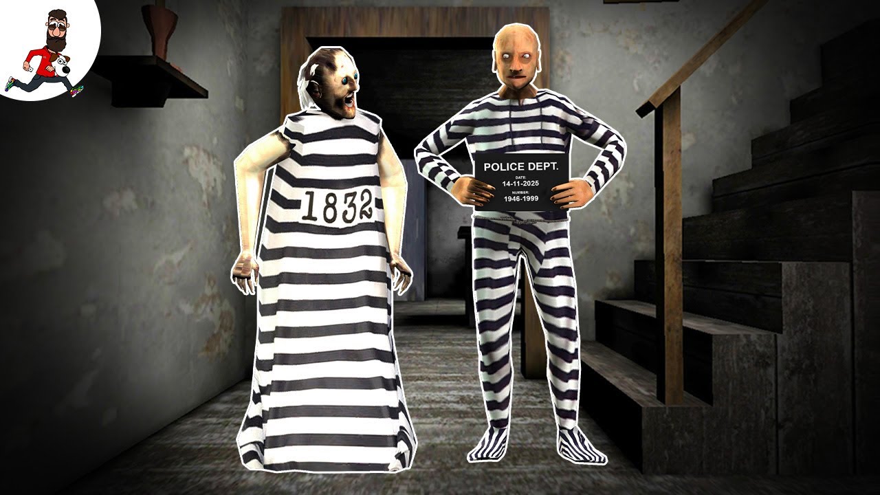 Grandpa Granny in Prison ► funny horror granny game parody