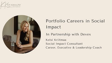 Portfolio careers in Social Impact: How to do purpose-driven work on your terms. Devex x Kriitmaa
