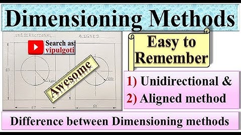 Dimensioning Methods, EG-14, Dimension system, Unidirectional system, Aligned system, #Dimensioning