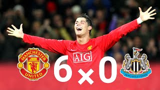 Manchester United vs Newcastle 6-0 | Cristiano Ronaldo First Hat trick For Man United EPL 2007-2008