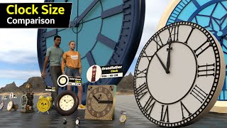Clock dial  Size Comparison | Clock Tower Size faces| world largest clock