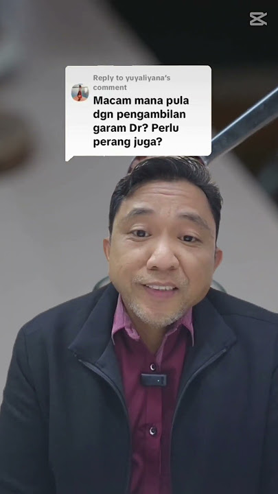 SOAL JAWAB SIHAT ( SIRI 105) Perlu ker kita 'Perang Garam' untuk kesihatan??#drnorman #garamsihat