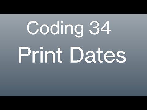 Print dates by