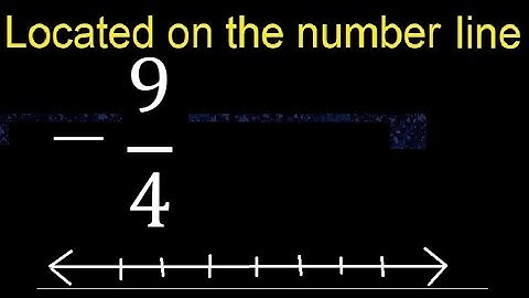 Located  -9/4 on the number line , locate negative fraction on the number line . represented
