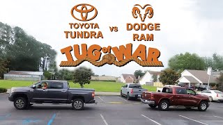 Dodge Ram vs Toyota Tundra Tug-O-War!  Which Truck has more Pulling Power?