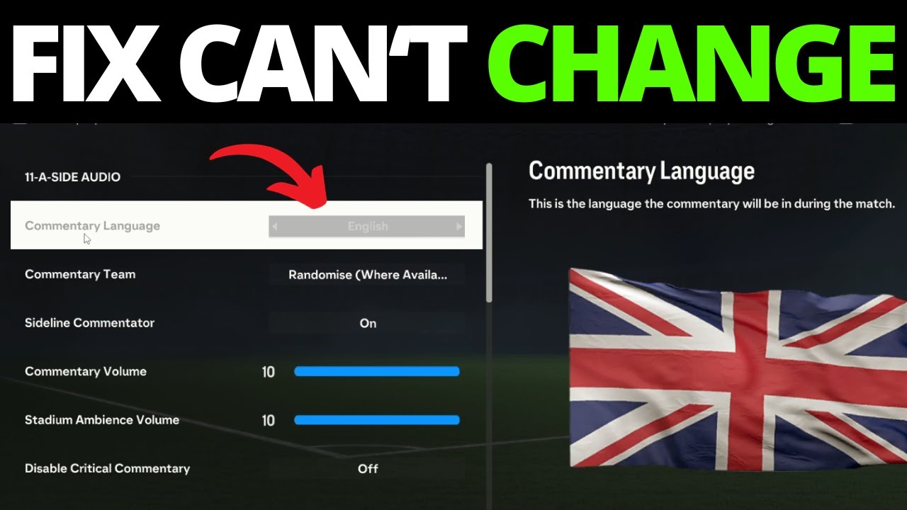 How To Fix Can't Change Commentary Language on FC 24