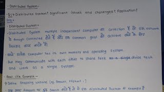 Unit 1 Onesort,Distributed system ? significant issues and challenges? application? ,cse wale Wealth