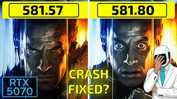 CRASH FIXED? Nvidia Driver Update 581.80 vs 581.57 | RTX 5070 Driver Comparison