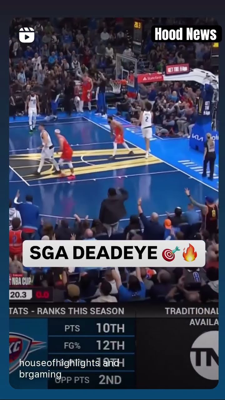 SGA is a Deadeye ? ? #hoodnews #okcthunder #shaigilgeousalexander #basketball #dallasmavs #omg #i