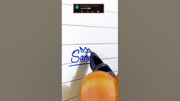 Sanvi name signature style #calligraphy #shortsfeed #shorts