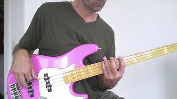 Lydian tetrachord for bass - all 4 fingering patterns