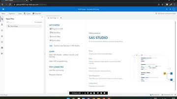 SAS VIYA || SAS Programming In 90 Days ||  SAS® Studio - Develop SAS Code || Day - 33