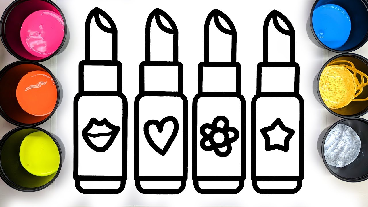Featured image of post Lip Stick Coloring Pages Coloring page set cosmetics tips vector illustration lipstick blush brush nail polish eye shadow perfume stylish trendy fresh colors tools book royalty free pages