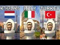 Skibidi toilet all countries