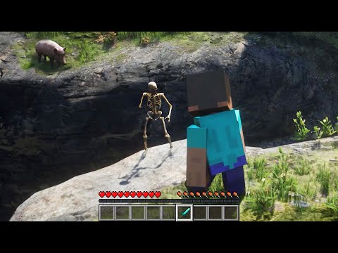 Iconic Minecraft scene
