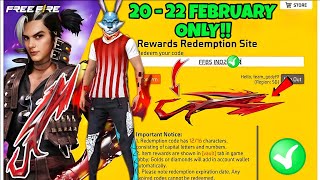 FREE FIRE REDEEM CODE TODAY 21 FEBRUARY |FF REWARDS REDEEM CODE | FF REDEEM CODE TODAY 21 FEBRUARY