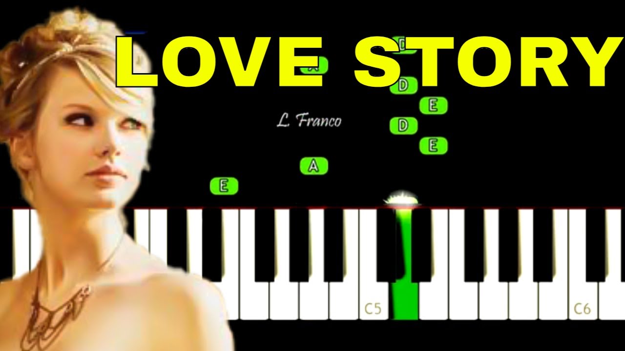 Taylor Swift Love Story EASY Piano Tutorial - YouTube
