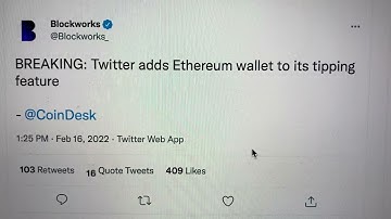 Twitter Adds ETH Wallet To Its Tipping Feature