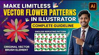 Tittle:  limitless Vector Flowers Pattern বানান Illustrator দিয়ে | সম্পূর্ণ গাইডলাইন