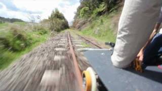 First test of our solar powered railway trolley
