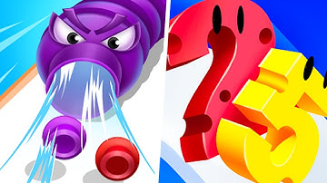 Pop Tube Run 3D | Digit Shooter 3D- Gameplay Walkthrough Max Levels (Part 1)