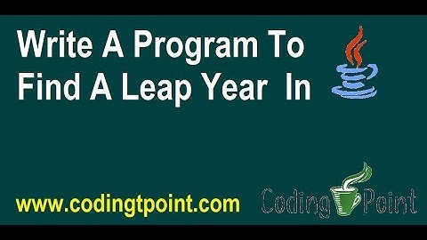 Java Programming - Find A Leap Year By Using Ternary Operator(? :)