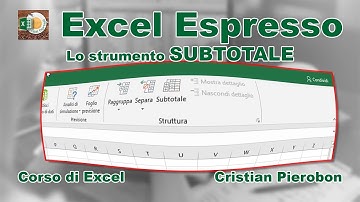 Lo strumento SUBTOTALE - Excel Espresso