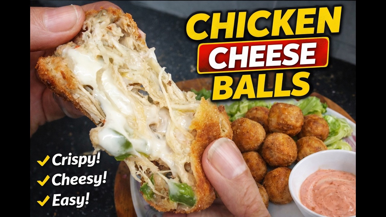 Ramzan Chicken Cheese Balls Recipe | Cheesy & Crispy Chicken Balls | Ramadan Special #ramzan