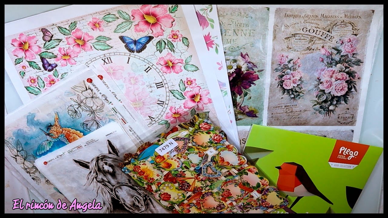 papel de arroz y servilletas para decoupage