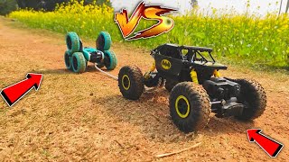 RC Stunt Car vs Superman Monster Truck | Remote Control Car