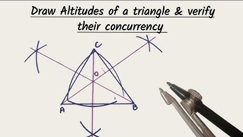 Draw altitudes of a triangle and verify their concurrency | Geometry