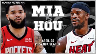 Miami Heat vs Houston Rockets Full Game Highlights | Apr 5 | 2024 NBA Season