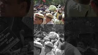 BJP workers hold protest against Delhi government over liquor policy case, detained