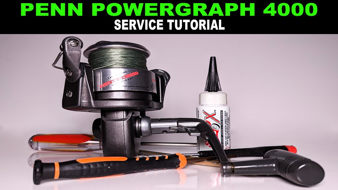 Penn Powergraph 4000 - How to take apart, service & reassemble - Fishing reel  repair 