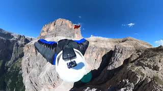 RAW WINGSUIT BASE JUMP: Through the Gates with Dessert, Sass Pordoi, Dolomites Italy
