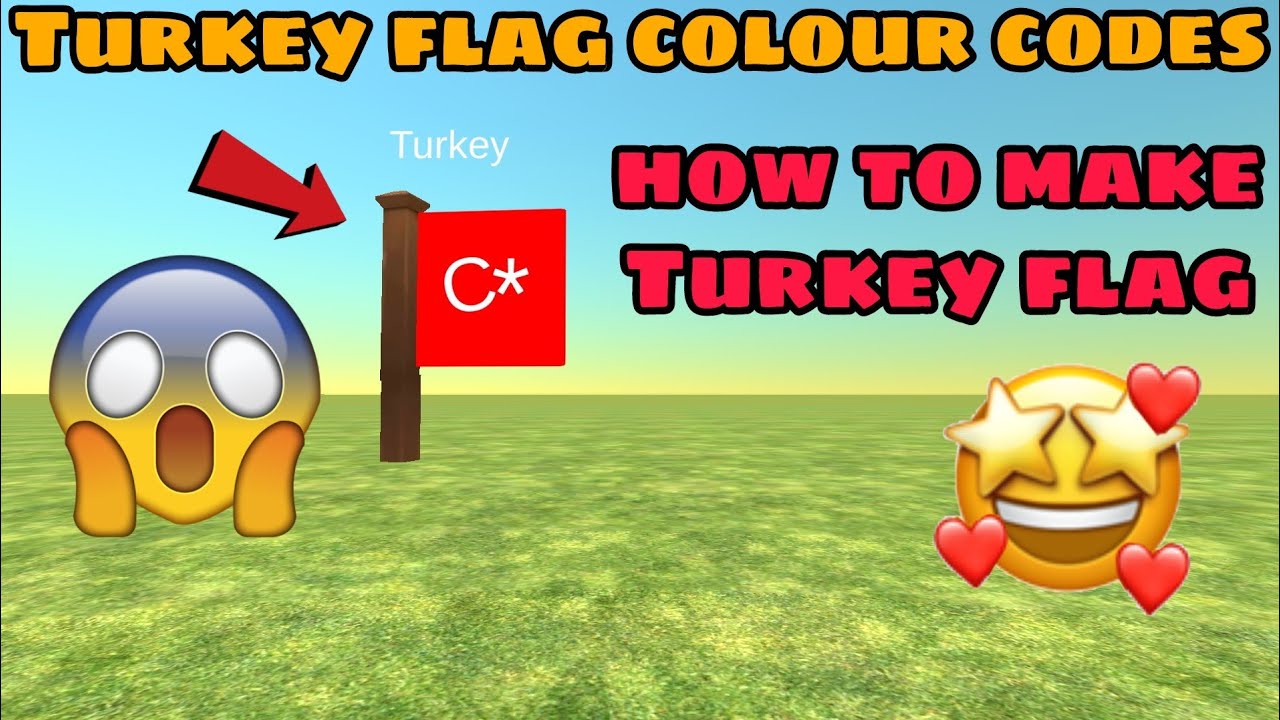Turkey flag colour code 😱|| how to make flag of Turkey in chicken gun ...