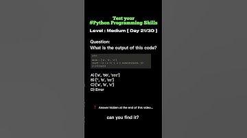 Day 21 Think you know Python programming? Test your knowledge with this MCQ!  @5minutesprogramming