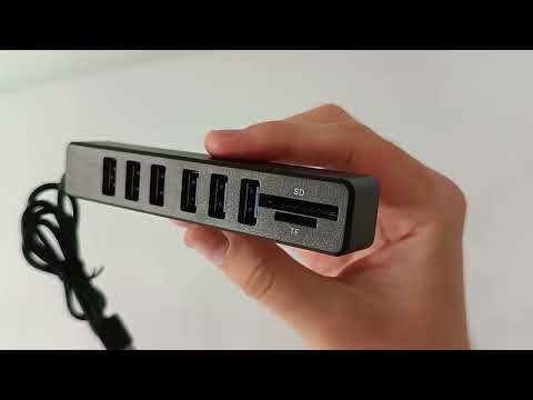 USB хаб (6 x USB, 1 x microSD/TF, 1 x SD/SDHC/SDXC). Длина шнура 90 см., видео 1