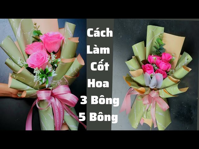 Cách Làm Cốt Bó Hoa Hồng | Cốt Bó Hoa 3 Bông | Cốt Bó Hoa 5 Bông | Bùi Linh  - Youtube