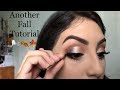 Another Fall Makeup Tutorial ! Brown Smokey Eye with Shimmer Lid