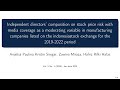 Independent directors’ composition on stock price risk with media coverage as a moderating variabl