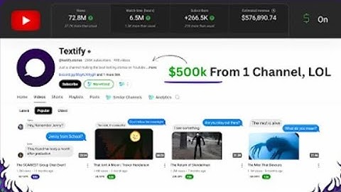$576,860 with One Faceless Channel - just copy me (YouTube Automation guide)