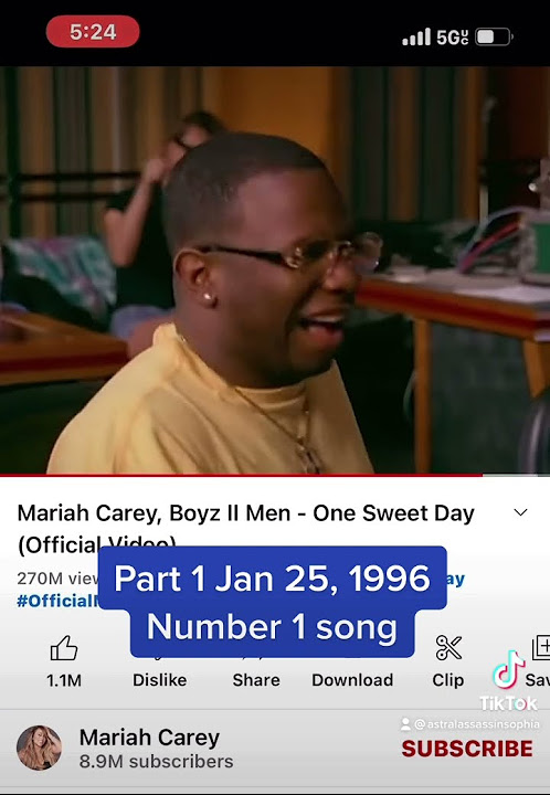 one-sweet-day-mariah-carey-number-1-song-january-25-1996-youtube