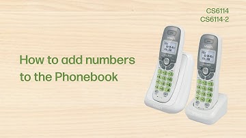 Add a number to Phonebook | Add a number to Phonebook via Caller ID log - VTech CS6114 series
