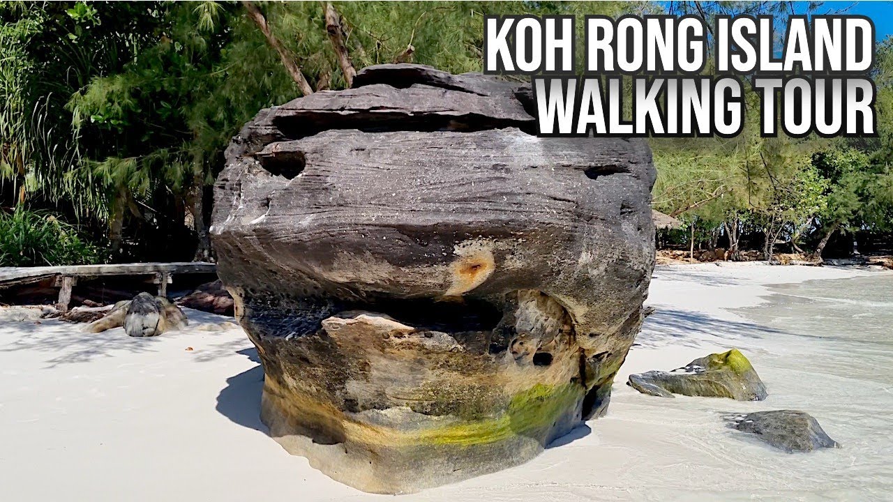 Koh Touch to 4K Beach walking tour  - The Best of Cambodia Tour E03 | Koh Rong Island 2023 [4K]
