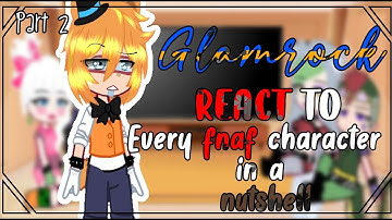 Glamrock/security breach react to every fnaf character in a nutshell [Part 2] [Its DK afton]